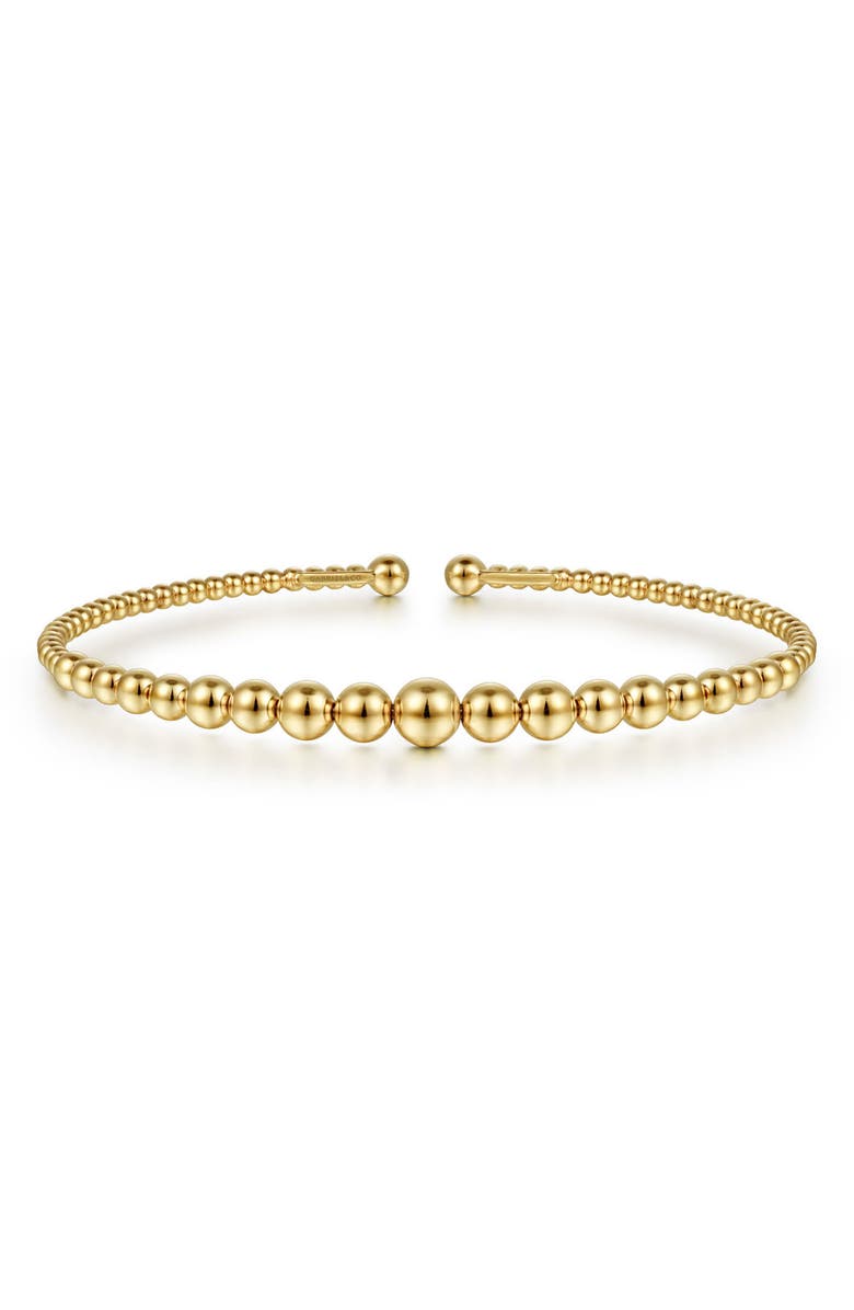 Gabriel & Co. Bujukan Beaded Cuff Bracelet, Main, color, Gold