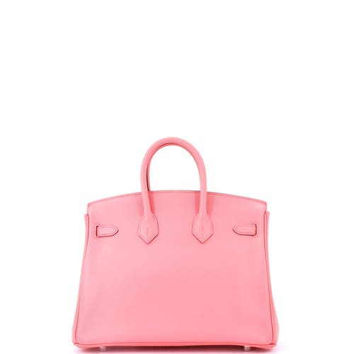 Pre-owned Hermes Hermes Birkin Handbag Pink Swift With Palladium Hardware 25 In Pink