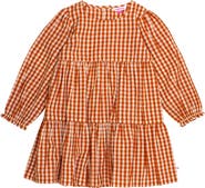 RuffleButts Woven Long Sleeve Tiered Twirl Dress