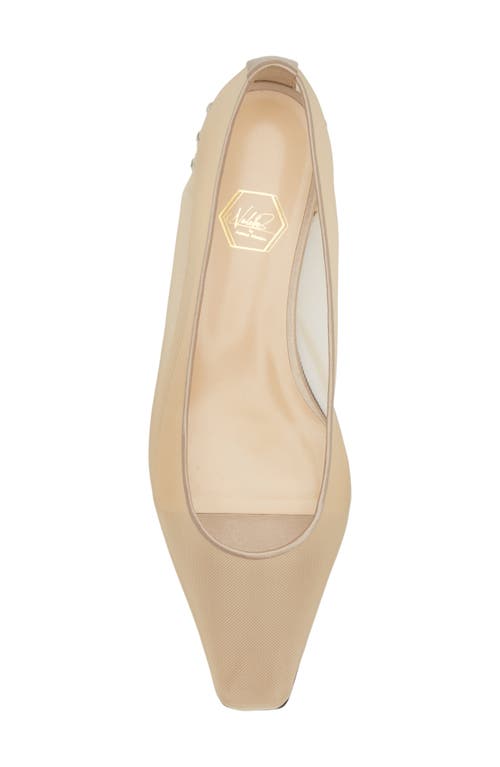 Nalebe Aurum Square Toe Flat In Champagne