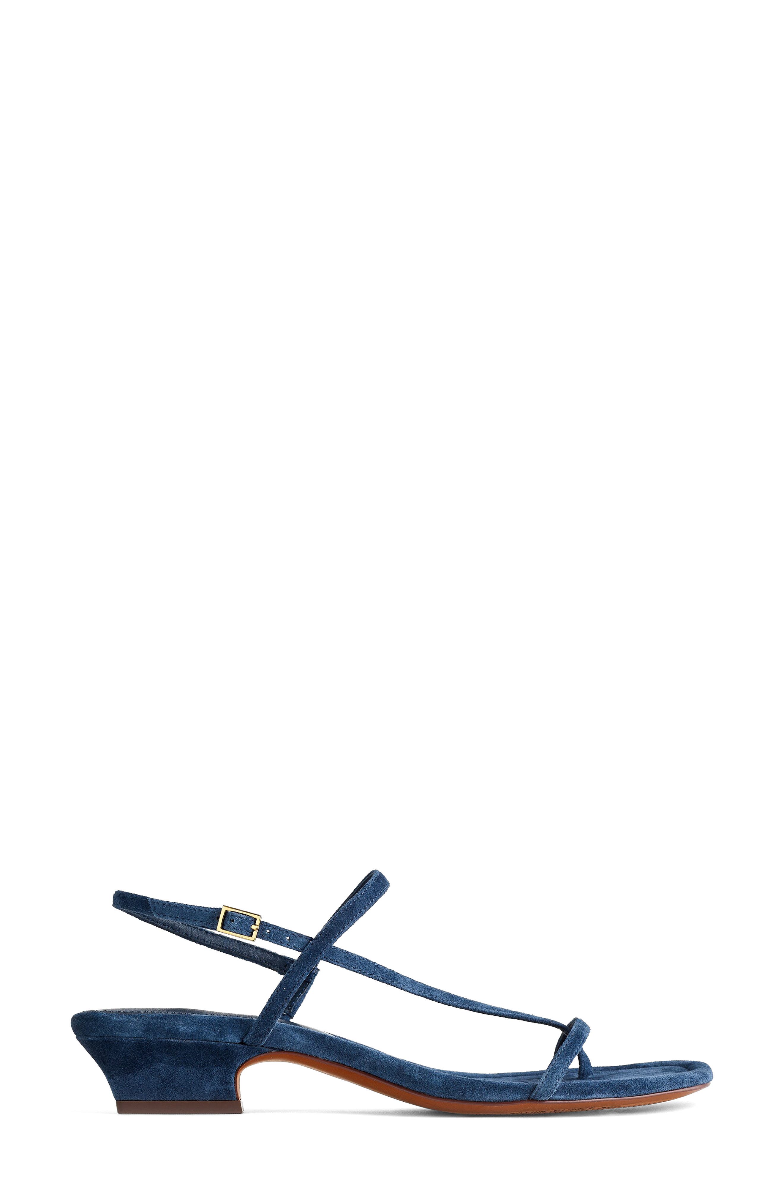 Madewell Maycie Asymmetric T-Strap Sandal, Main, color, Warm Midnight