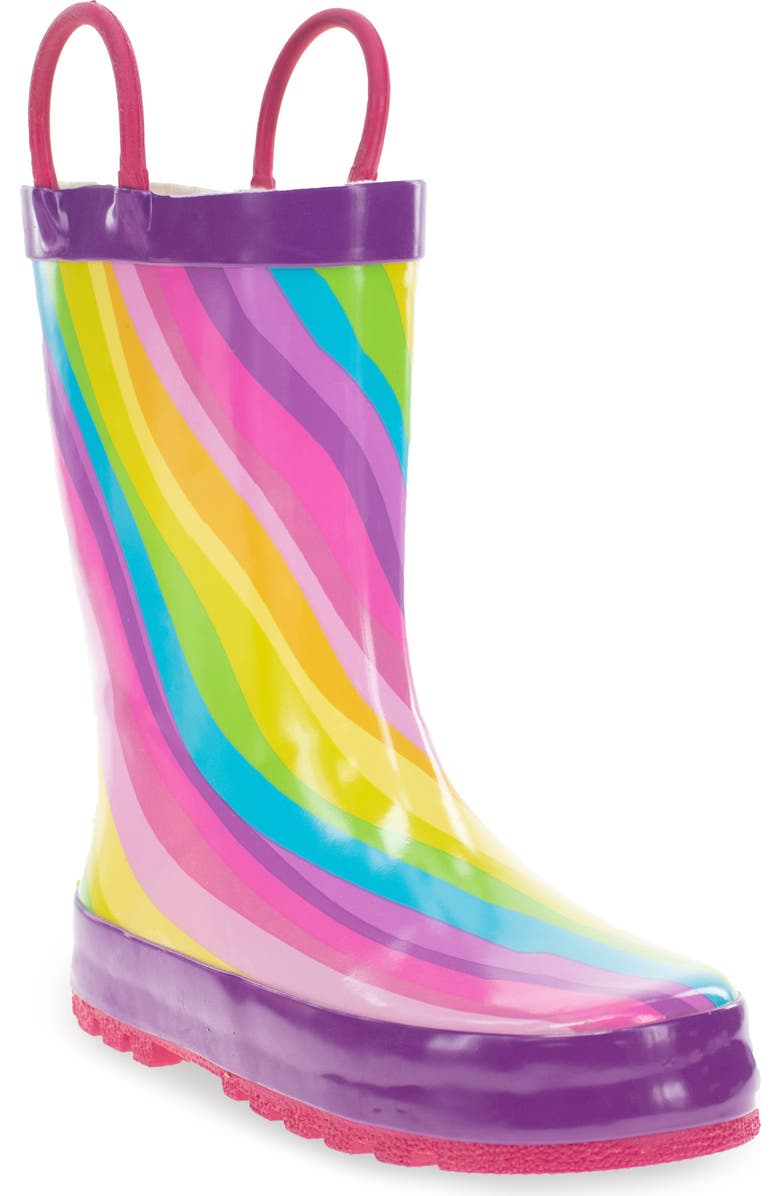 Western Chief Kids' Rainbow Waterproof Rain Boot, Main, color,