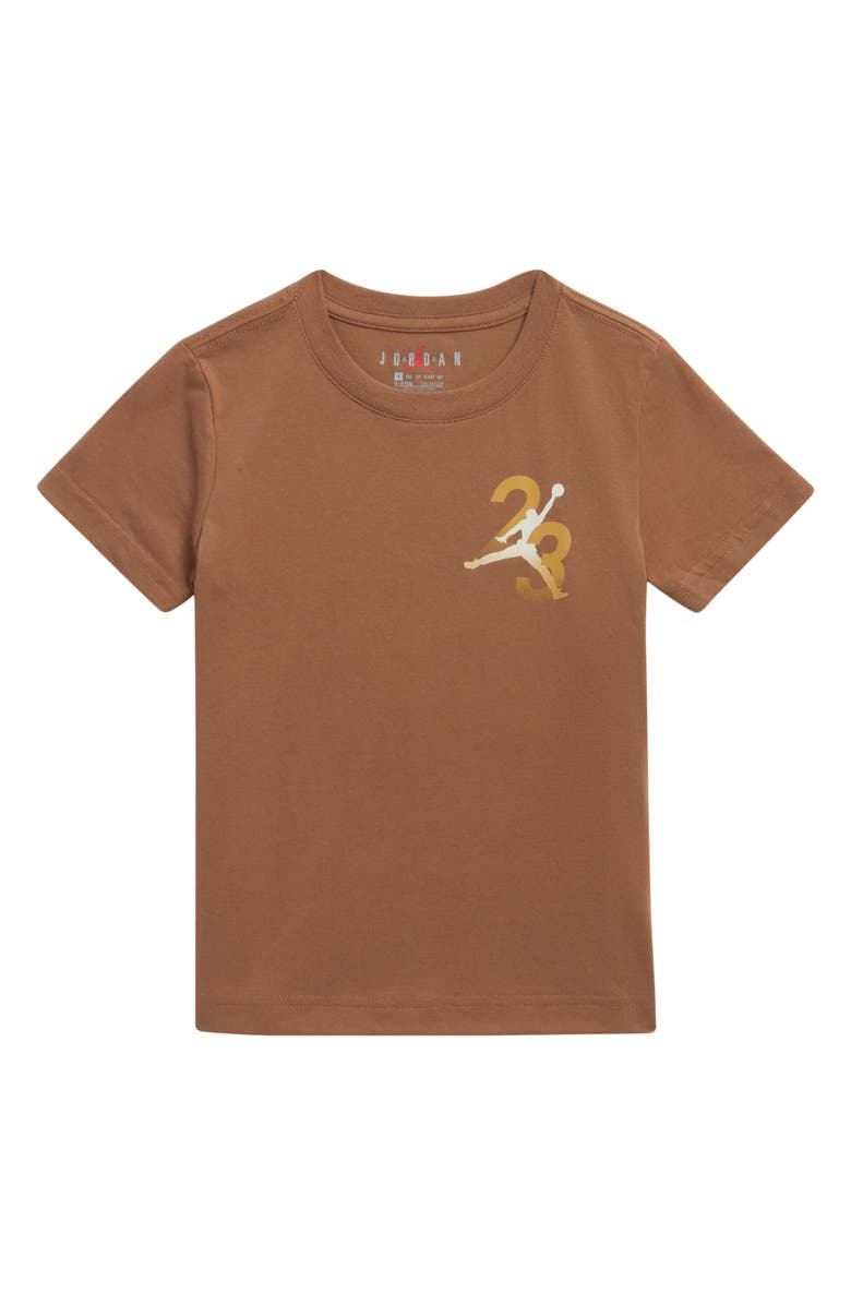 Jordan Kids' Flight Short Sleeve T-Shirt, Main, color, Archaeo Brown