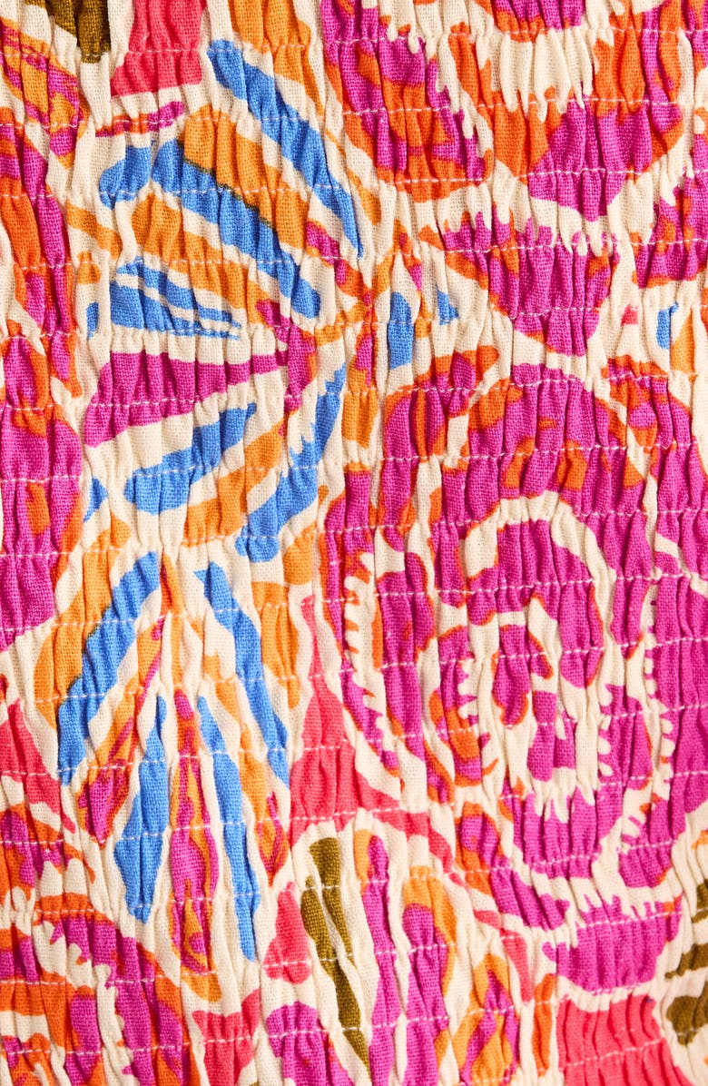 SUGARLIPS Nomi Floral Smocked Peplum Top, Alternate, color, 