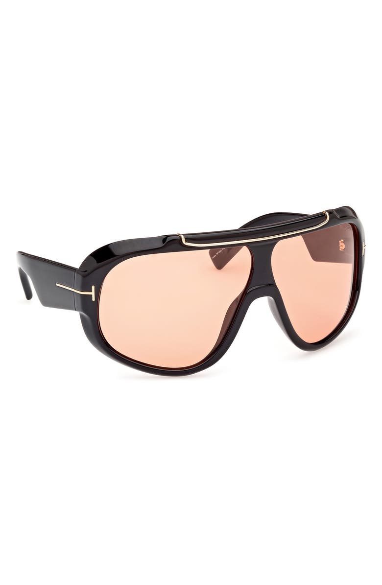 TOM FORD 71mm Shield Sunglasses, Alternate, color, 