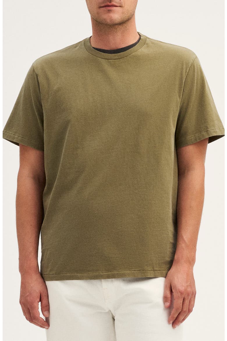The Rockaway Garment Dye T-Shirt, Main, color, WORN OLIVE