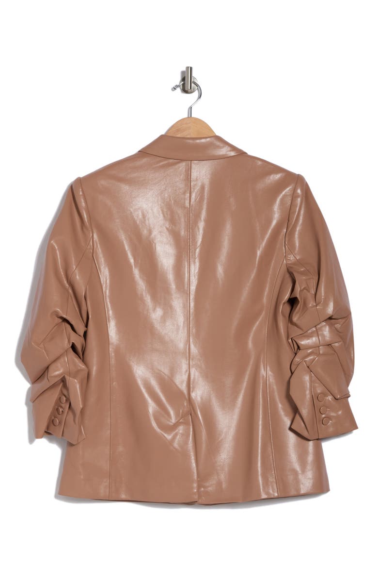 Kylie Faux Leather Jacket, Alternate, color, MOCHA