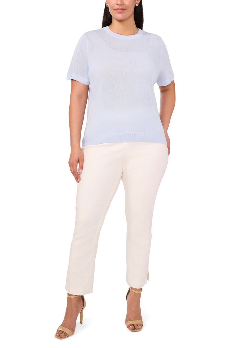 Halogen<sup>®</sup> Short Sleeve Sweater, Alternate, color, Blue Frozen