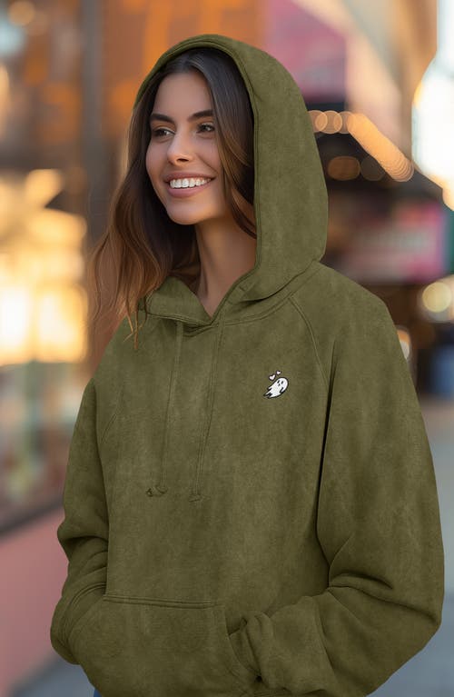 Dalix Womens Heartly Ghost Mineral Washed Hoodie