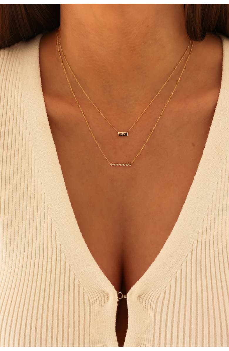 Dana Rebecca Designs Alexa Jordy Marquise Diamond Bar Pendant Necklace, Alternate, color, Yellow Gold/ Diamond