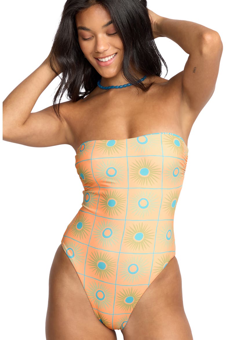 Show Me Sun Tully Reversible One-Piece Swimsuit, Alternate, color, PEACH/ BLUE MULTI