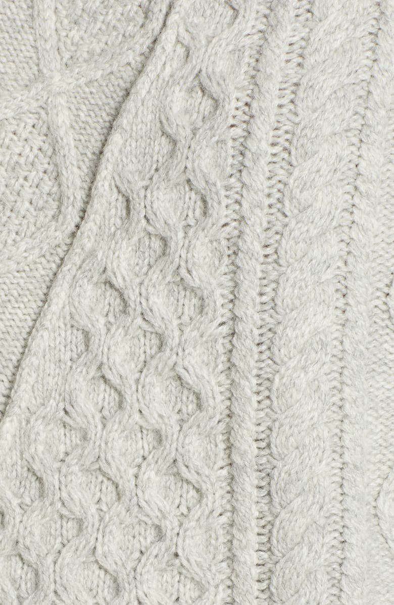 J.Crew Patchwork Cable Knit Oversize Tunic Sweater, Alternate, color, 