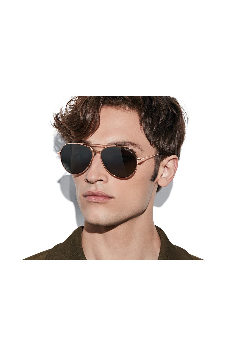TOM FORD Dashel 62mm Oversize Pilot Sunglasses, Alternate, color, 