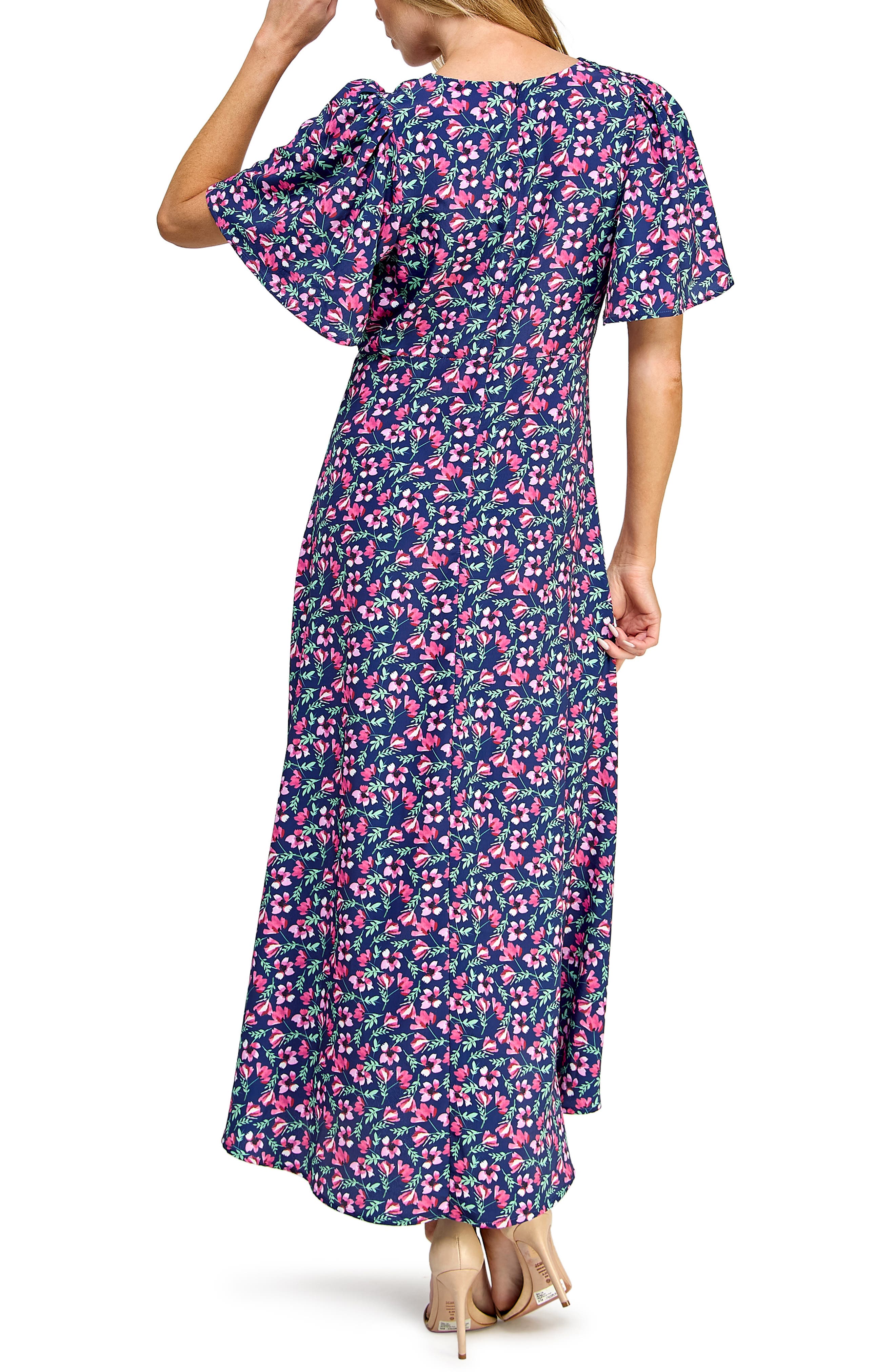 KOKO + MASON Floral Ruched Maxi Dress (Women) | Nordstromrack