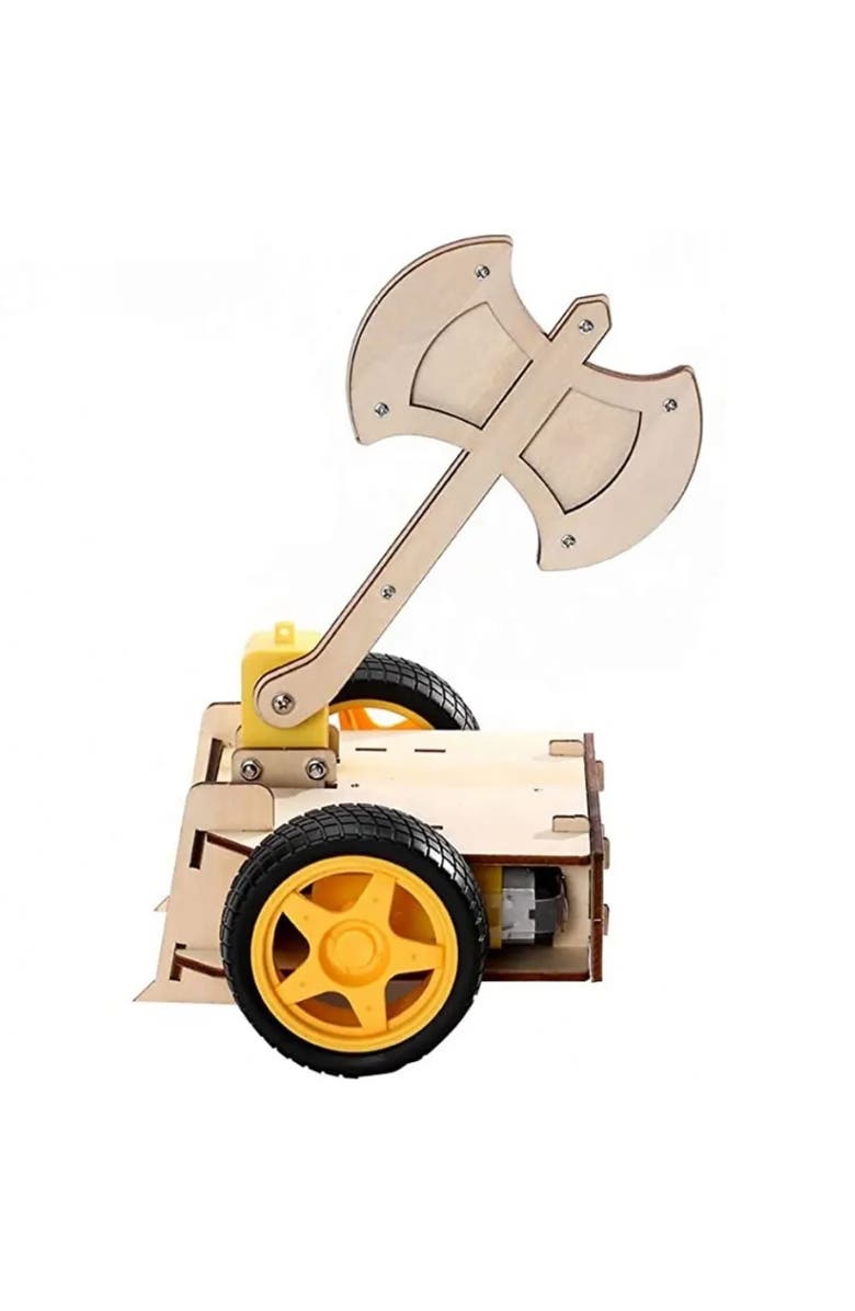 MODBOX DIY Motorized Battle Robot Kit, Build A Wooden Toy Fighter Bot, Alternate, color, 