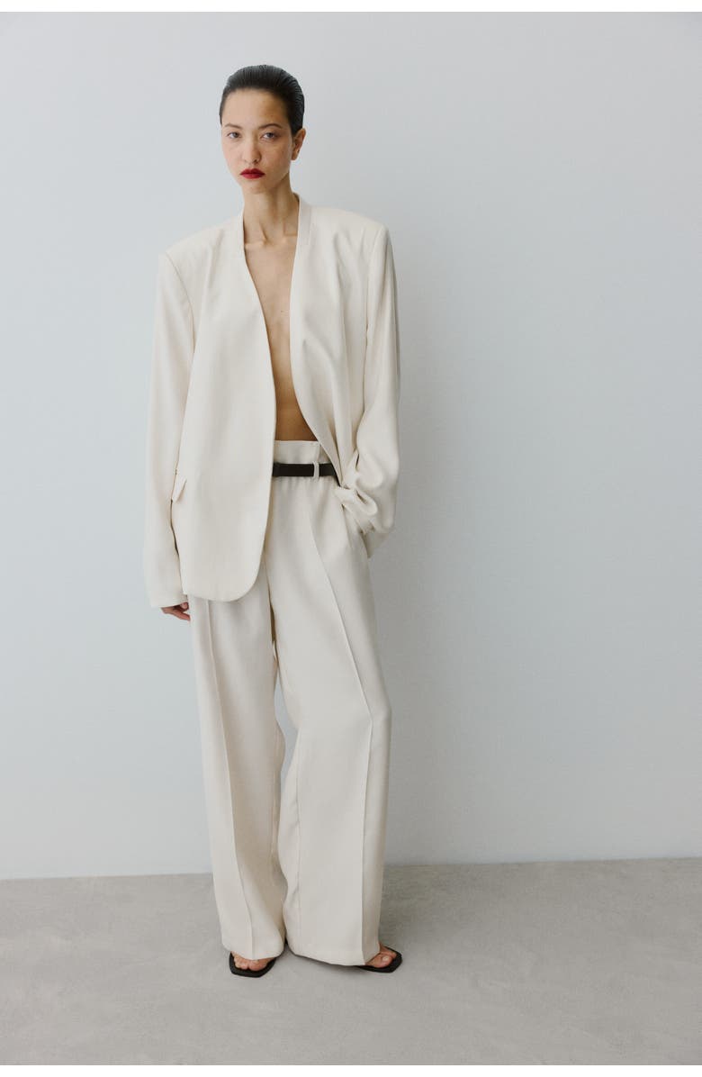 H&M Oversized Blazer, Alternate, color, Cream