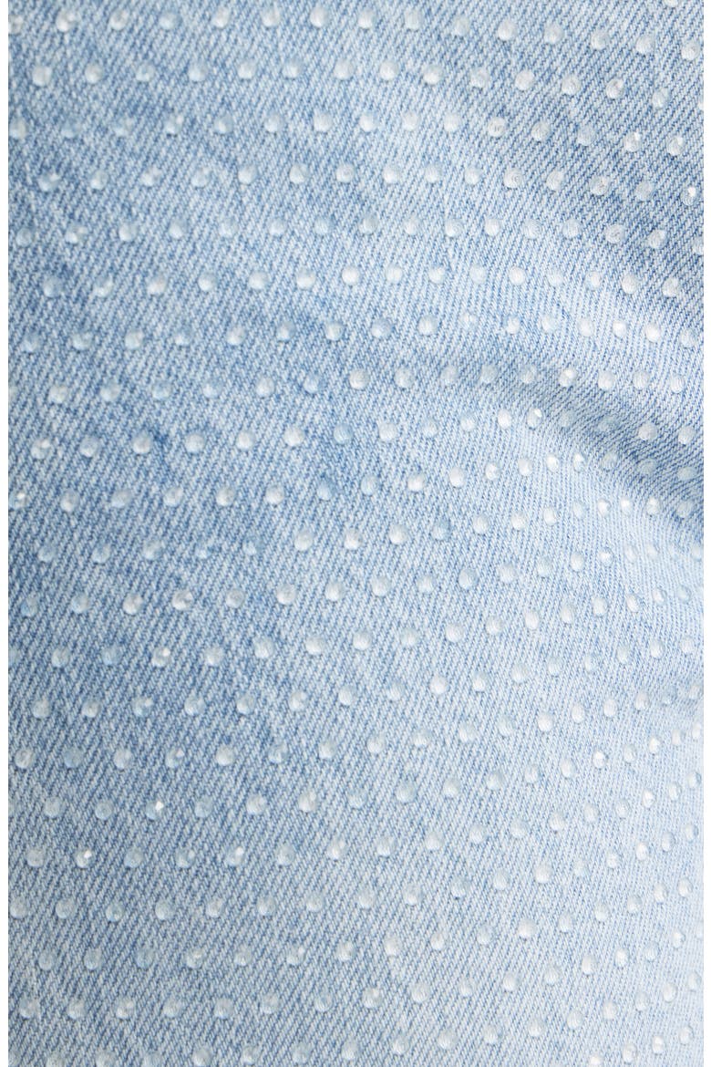 Rhinestone Wide Leg Jeans, Alternate, color, INDIGO