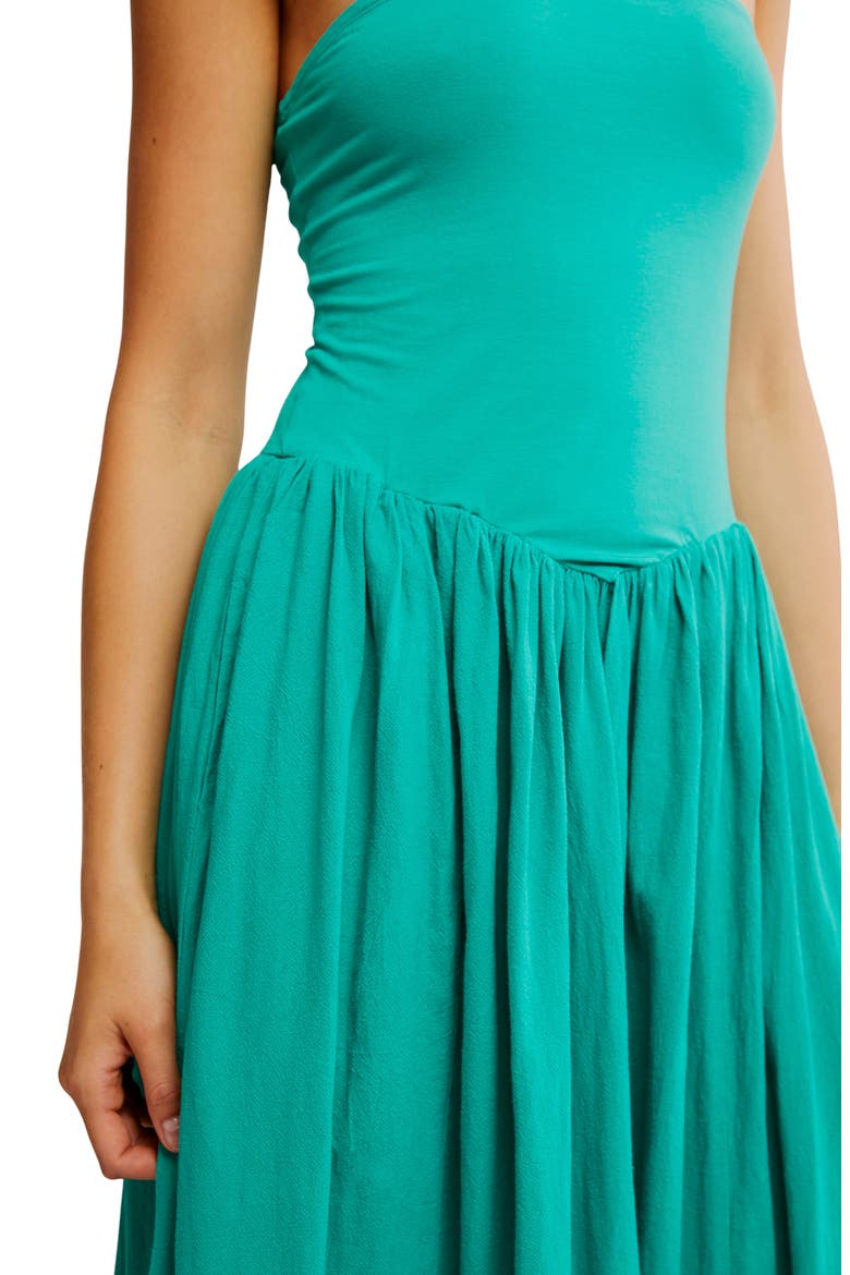 Onda Strapless Midi Dress, Alternate, color, MALACHITE GREEN