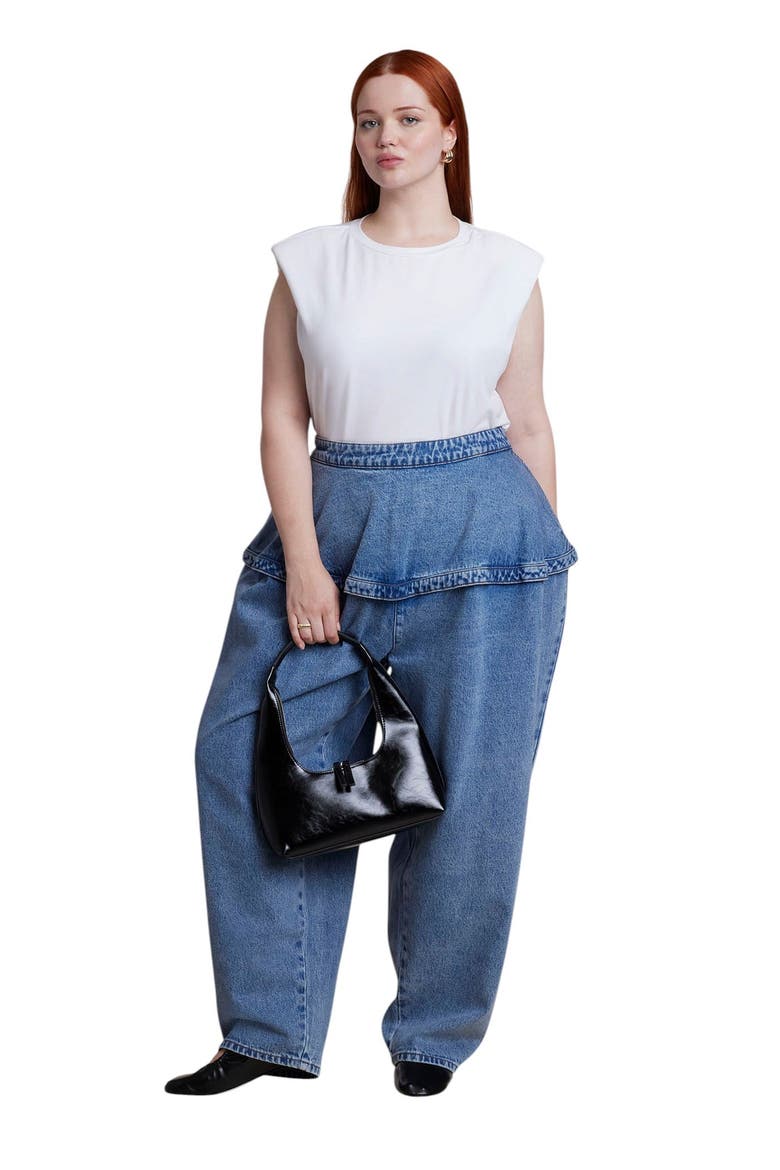 Peplum Seam High Rise Jean (plus), Alternate, color, VINTAGE MEDIUM WASH
