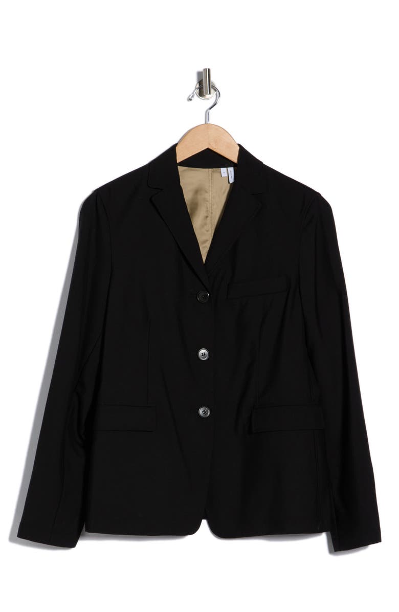 Theory Notch Lapel Wool Blazer, Alternate, color, Black