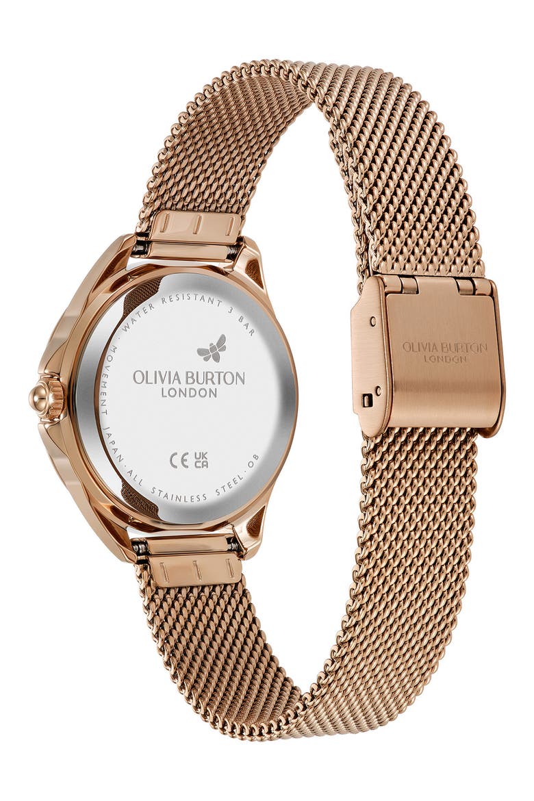 Azure Mesh Strap Watch, 30mm, Alternate, color, PINK
