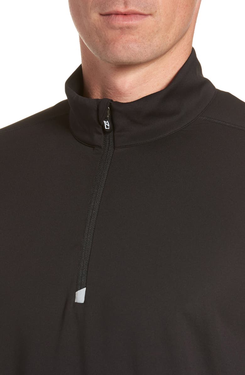 Cutter & Buck Traverse Stretch Quarter Zip Pullover, Alternate, color, Black
