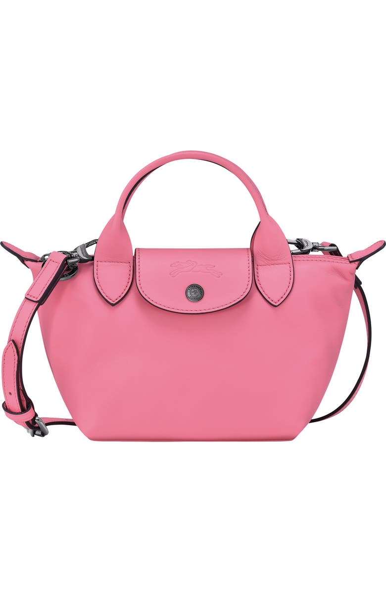 Longchamp Extra Small Le Pliage Leather Top Handle Bag, Main, color,