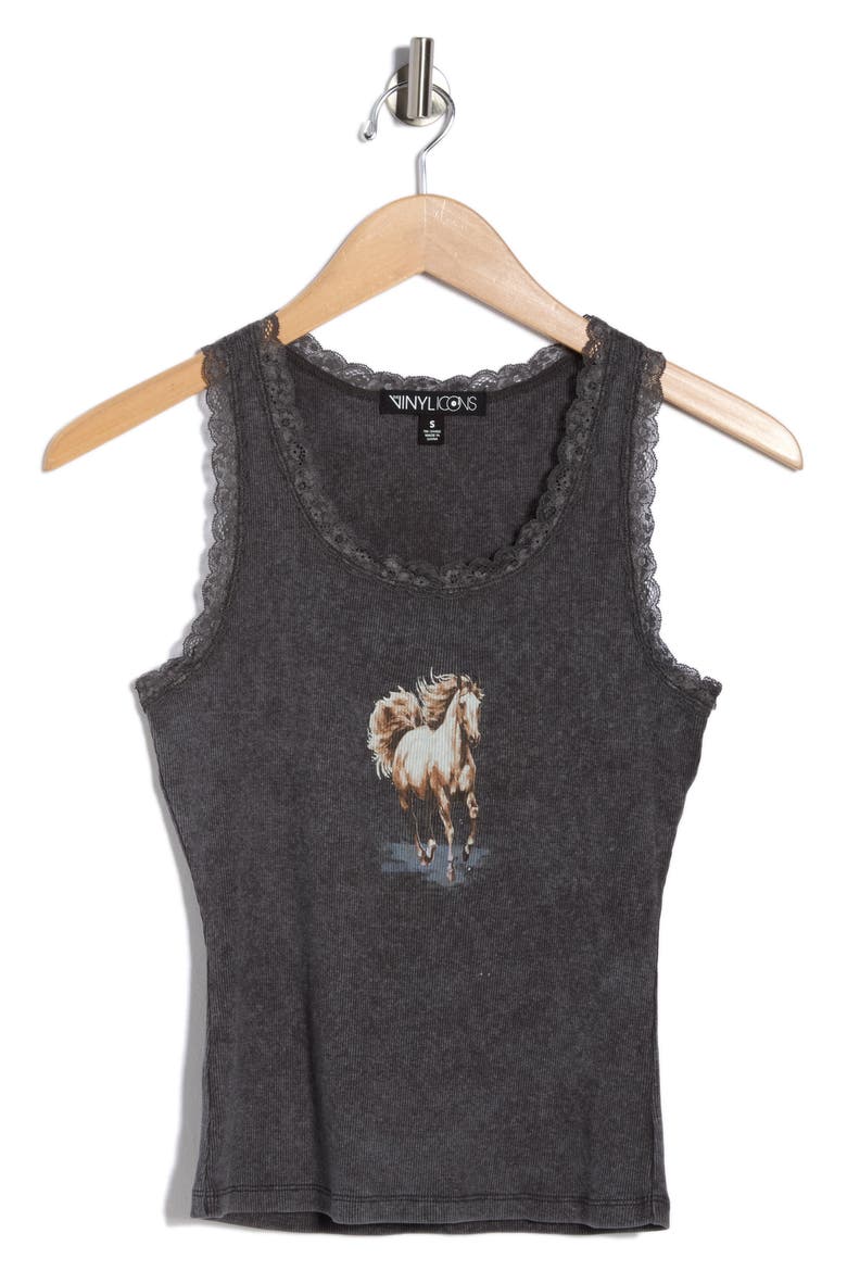 Lace Horse Graphic Tank, Alternate, color, PHANTOM