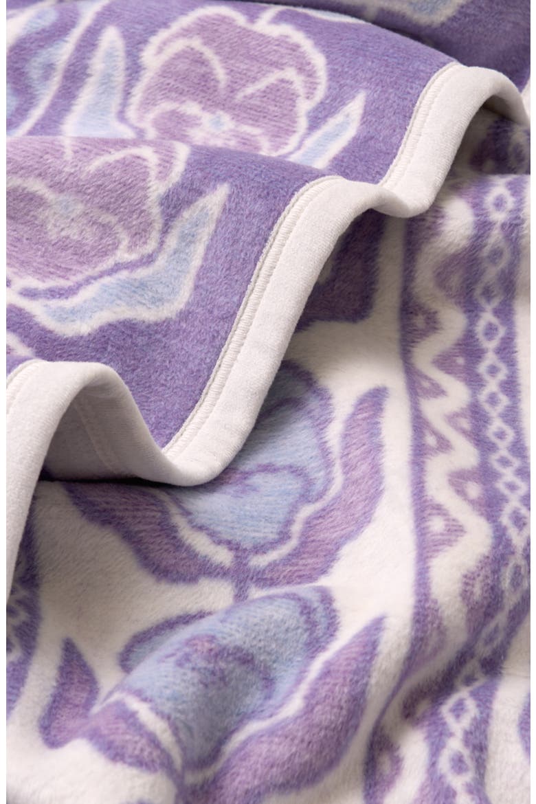 Violets Throw Blanket, Alternate, color, PURPLE