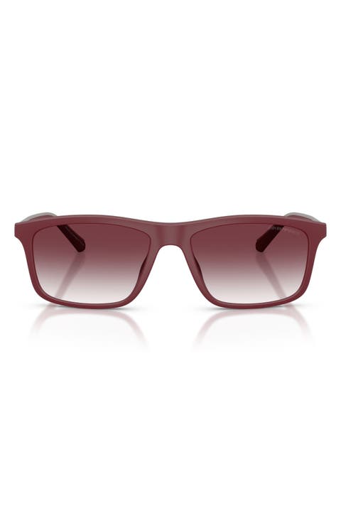 57mm Gradient Pillow Sunglasses