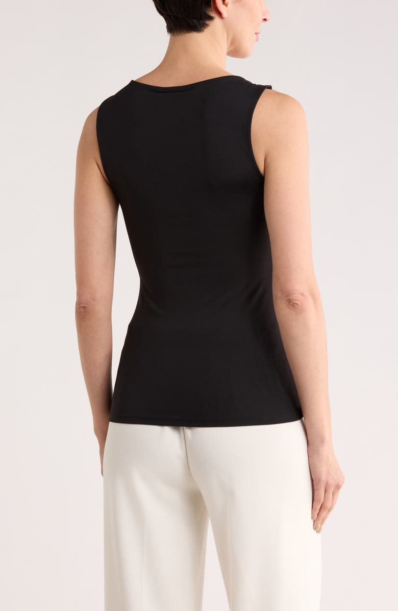 NORDSTROM RACK Scoop Neck Sculpt Knit Tank, Alternate, color, Black