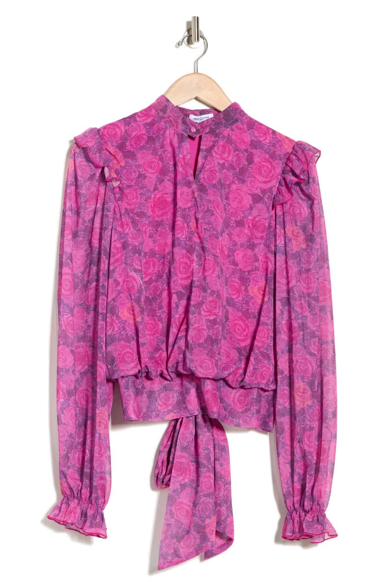 AREA STARS Laya Top, Alternate, color, Cabbage Rose