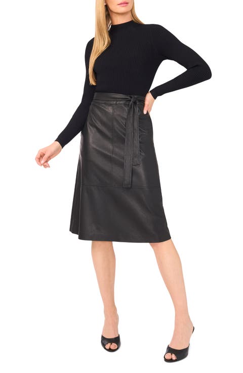 Mixed Media Long Sleeve Dress