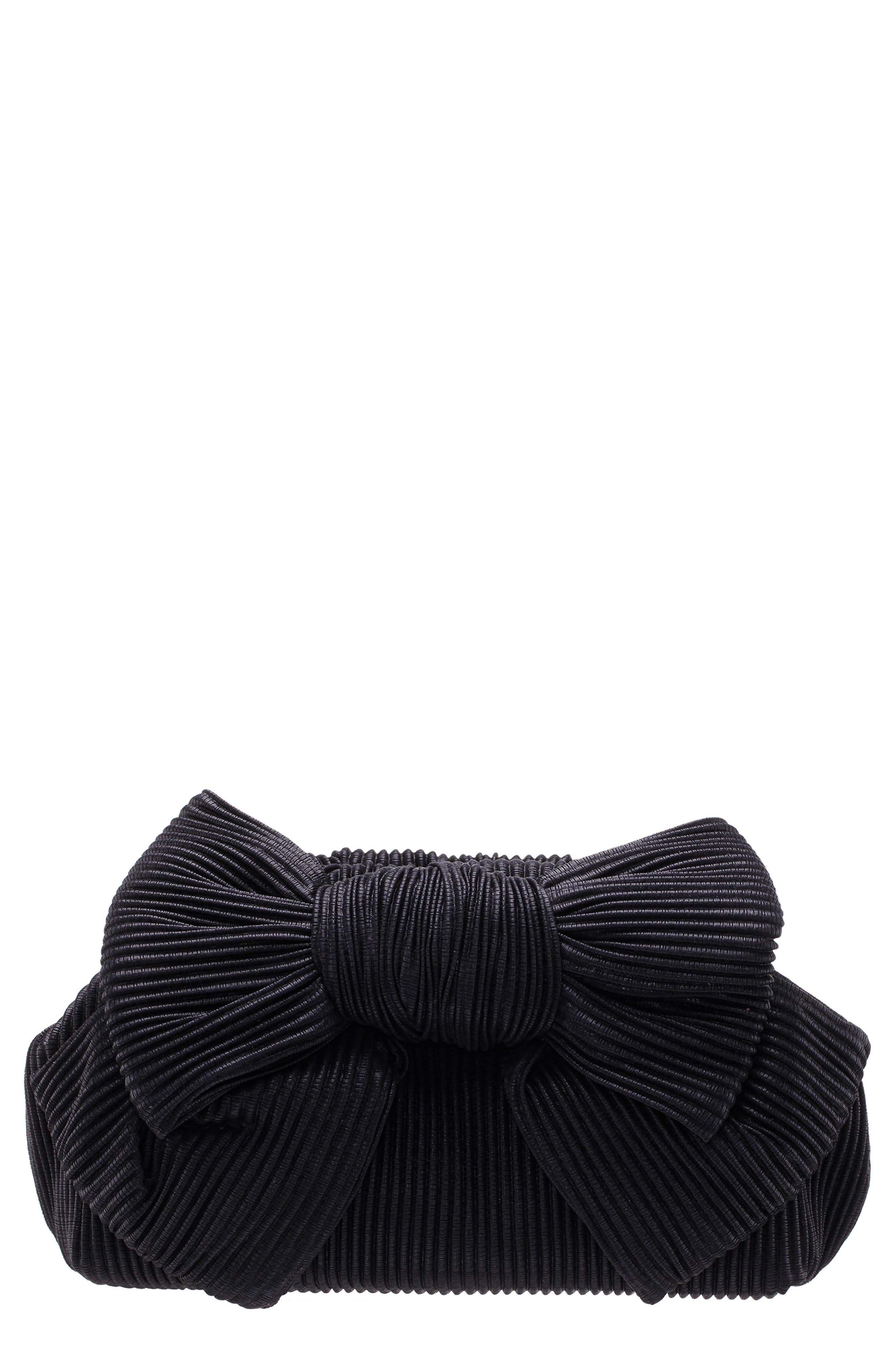 Nina Pleated Bow Clutch