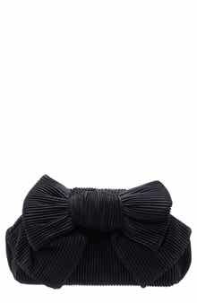 Nina Pleated Bow Clutch
