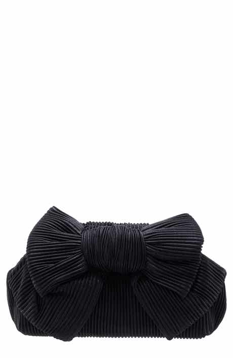 Nina Pleated Bow Clutch
