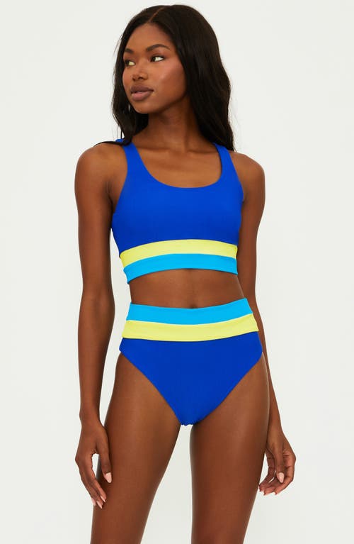BEACH RIOT BEACH RIOT MACKENZINE COLORBLOCK BIKINI TOP