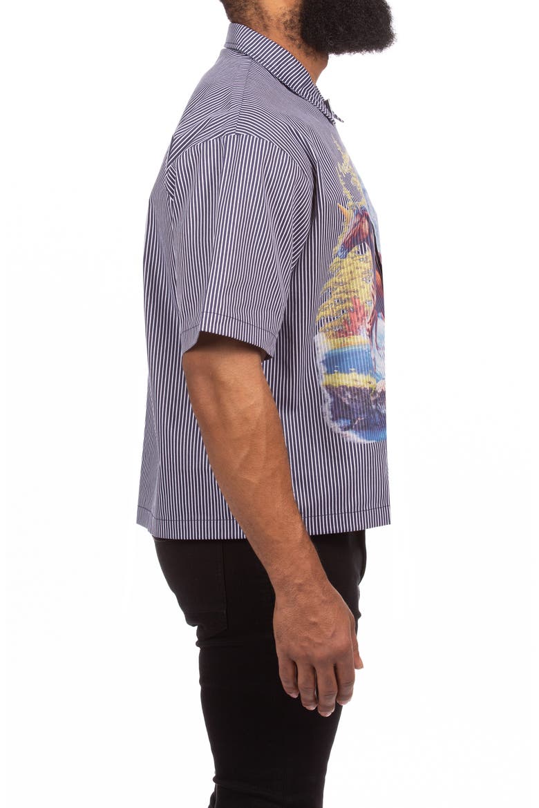 They Were Cones Button-Up Shirt, Alternate, color, ECLIPSE