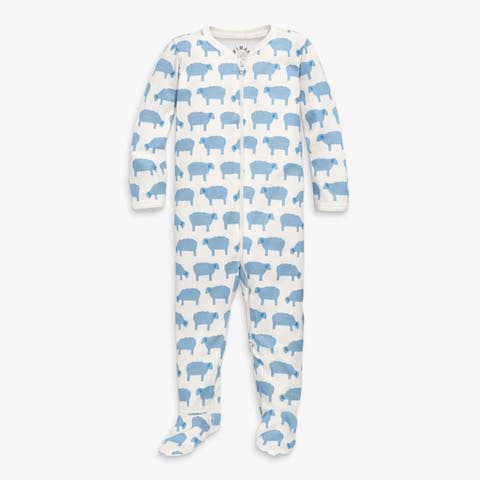 Baby Organic Animal Friends Zip Footie