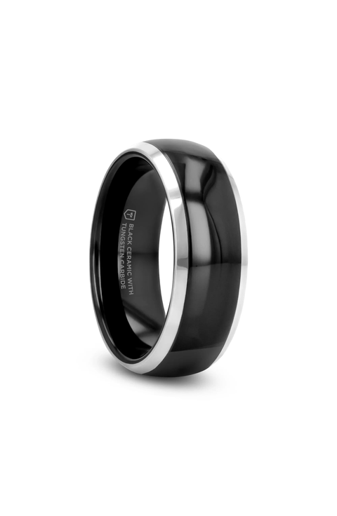Carrera Domed Ceramic Tungsten Wedding Band