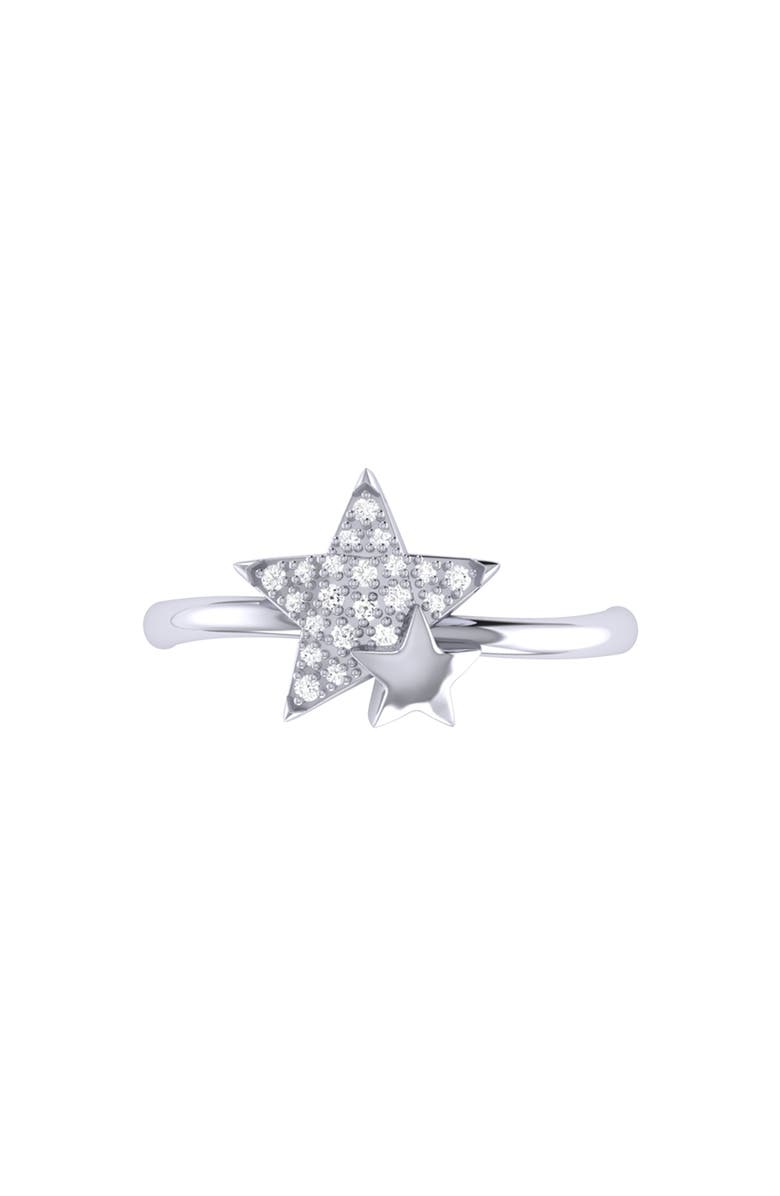 LuvMyJewelry Dreamer Dazzling Star Duo Diamond Ring - 0.09ct., Alternate, color, Silver