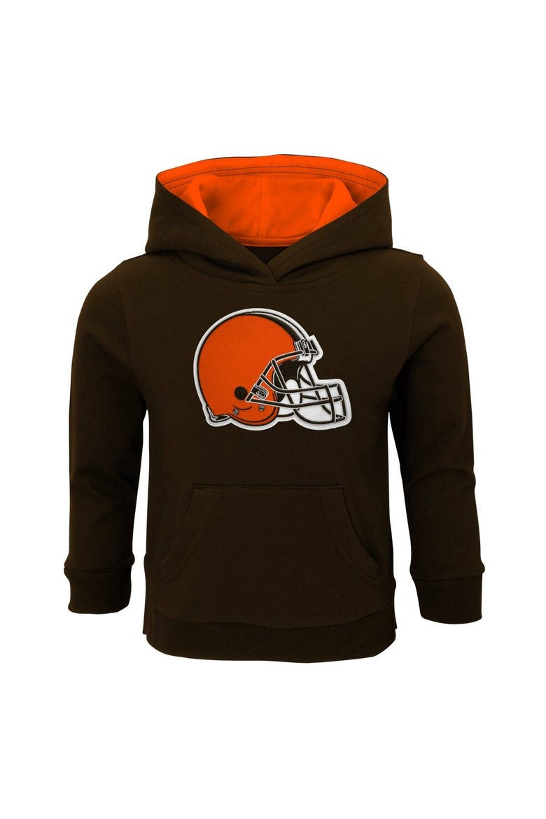 Toddler Brown Cleveland Browns Prime Pullover Hoodie, Main, color, Brown