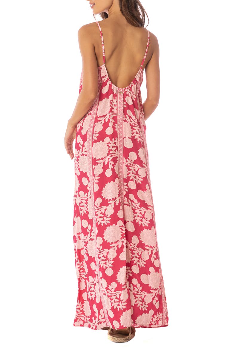 Candy Flowery Oasis Cover-Up Dress, Alternate, color, BRIGHT RED