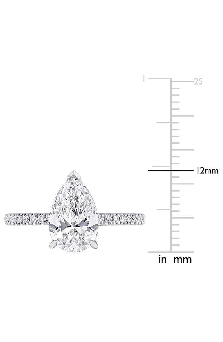 Julianna B. 2-1/6 CTW Lab-Grown Diamond Pear Solitaire Ring 14k, Alternate, color, White Gold