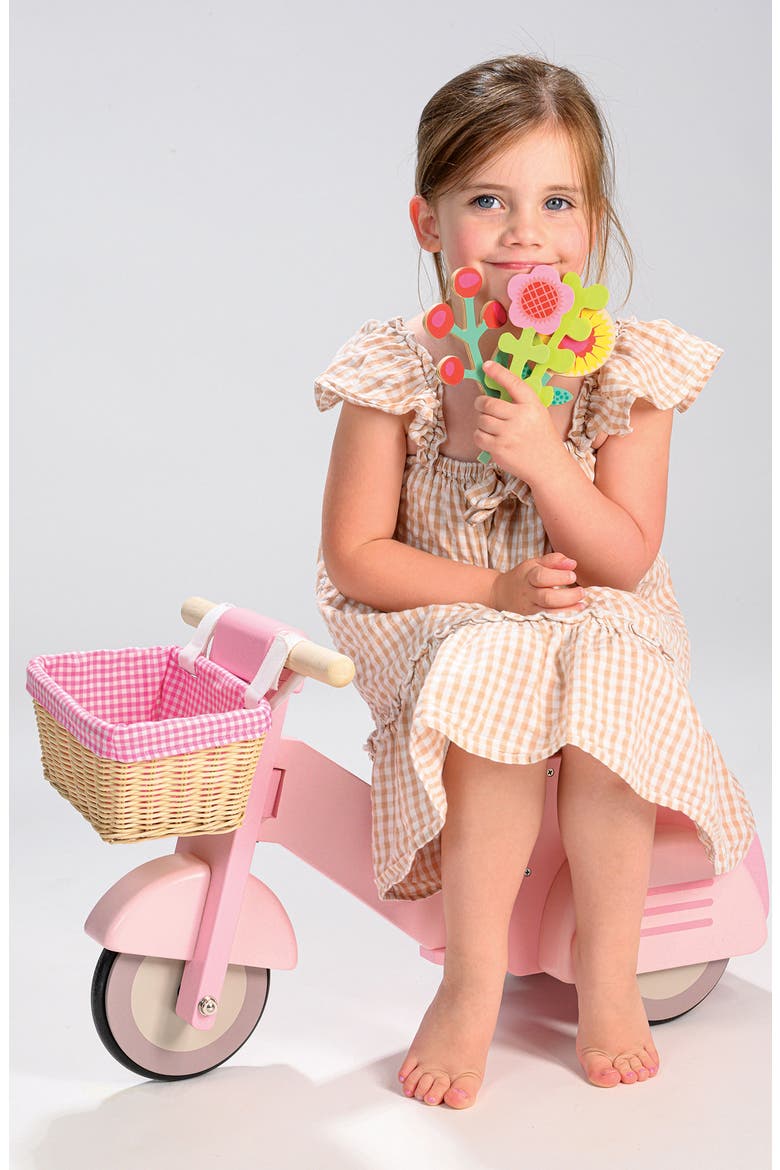 Scooter with Basket, Alternate, color, PINK MULTI