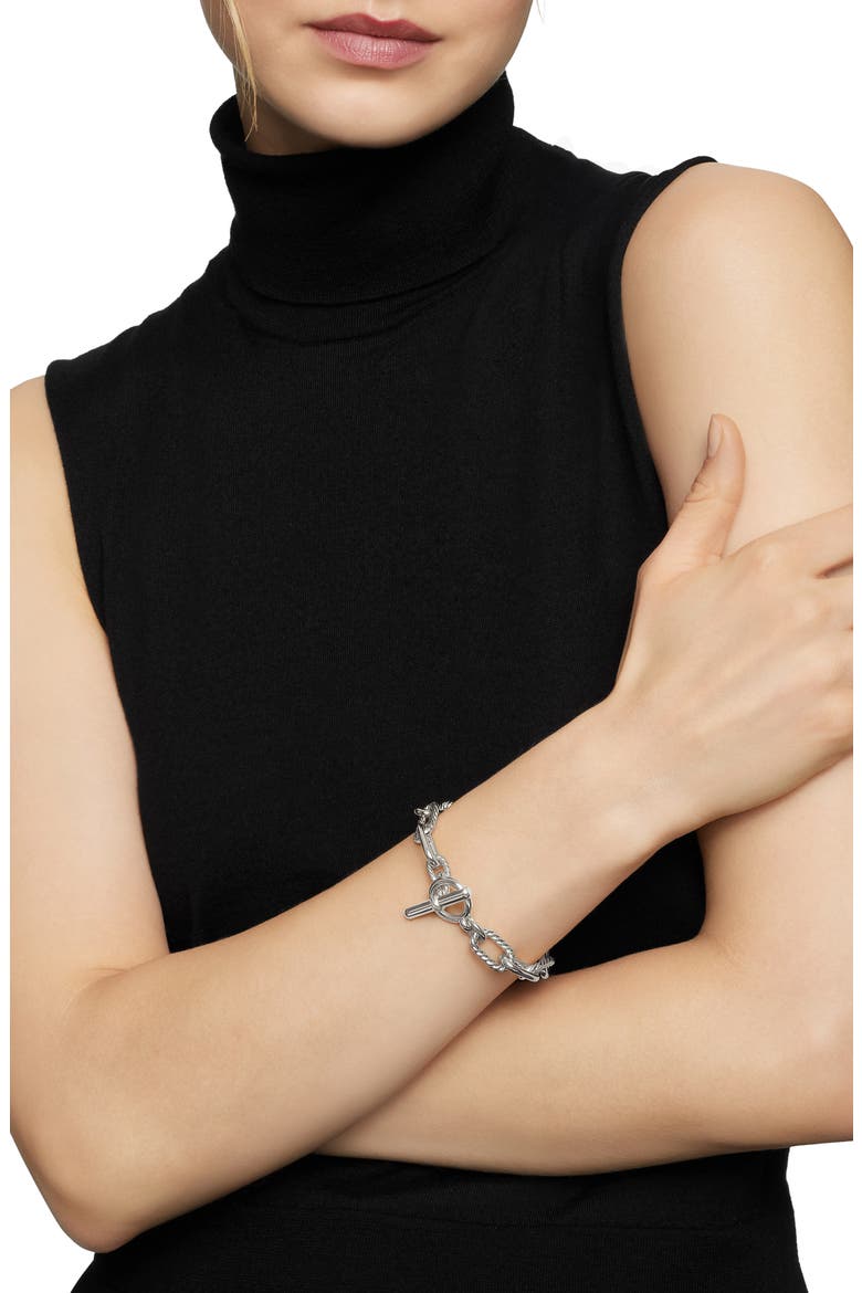 Madison® Toggle Chain Bracelet, 11mm, Alternate, color, STERLING SILVER