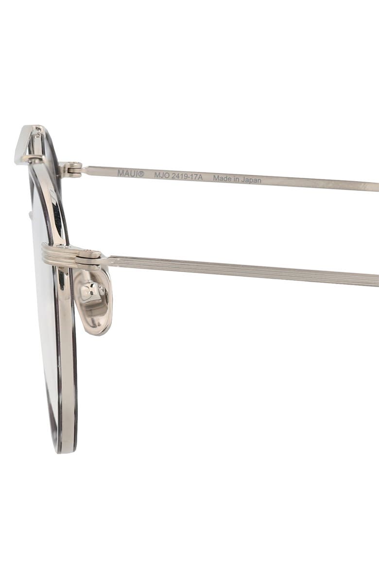 Maui Jim 48mm Round Optical Frames, Alternate, color, Grey Silver Transparent