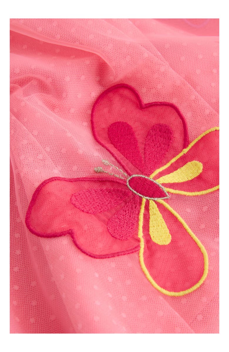 NEXT Kids' Butterfly Appliqué Mesh Party Dress, Alternate, color, Coral Butterfly