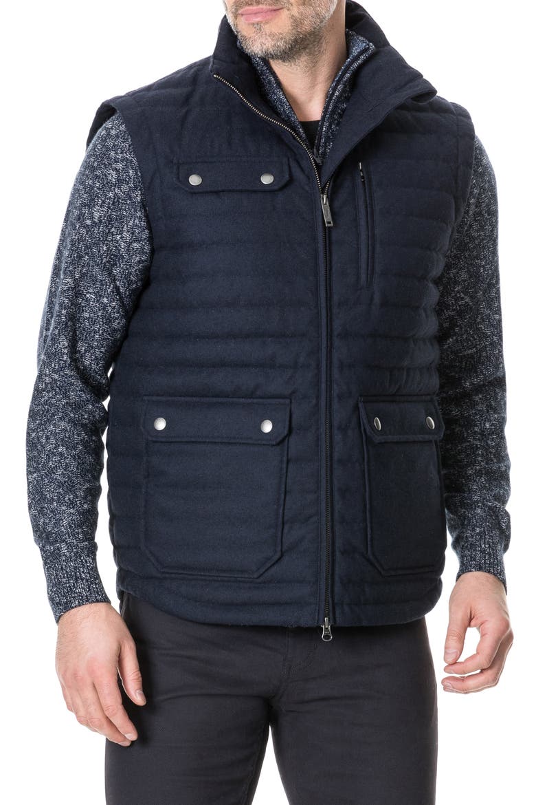 Gapes Valley Regular Fit Quilted Vest, Main, color, NAVY
