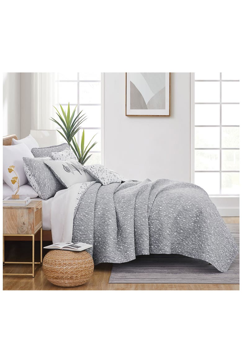Botanical Leaves Quilt 6-Piece Set, Alternate, color, GREY